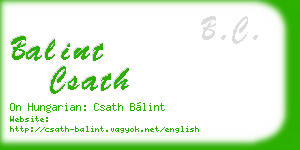balint csath business card